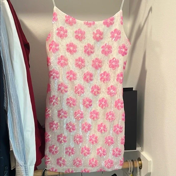 Altar'd State Pink and White Floral Mini Dress - Picture 2 of 2